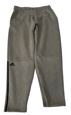 Adidas Climalite Jogger Pants Sz L Green Zip Pockets Pull On Zip Legs Athleisure